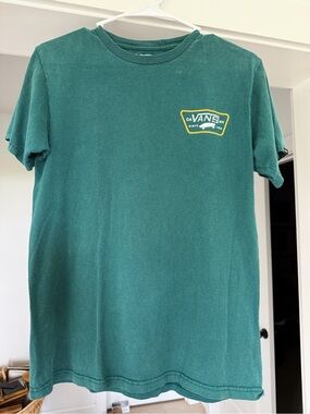 Vans Short Sleeve Teal Crewneck Tee with Chest Patch